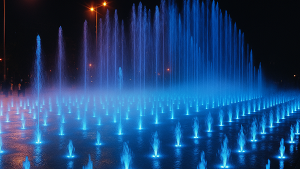 HQ-DD/FD Series Stainless Steel Dry Fountain Lights | DMX512 RGB & Monochrome | In-Ground Waterproof LED - HuiQiFountain