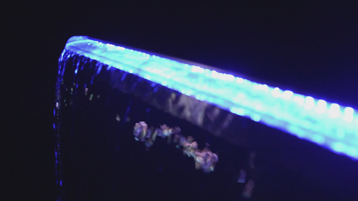 HQ-WFS Series 304 Stainless Steel Waterfall with LED Light &ndash; HuiQi Fountain