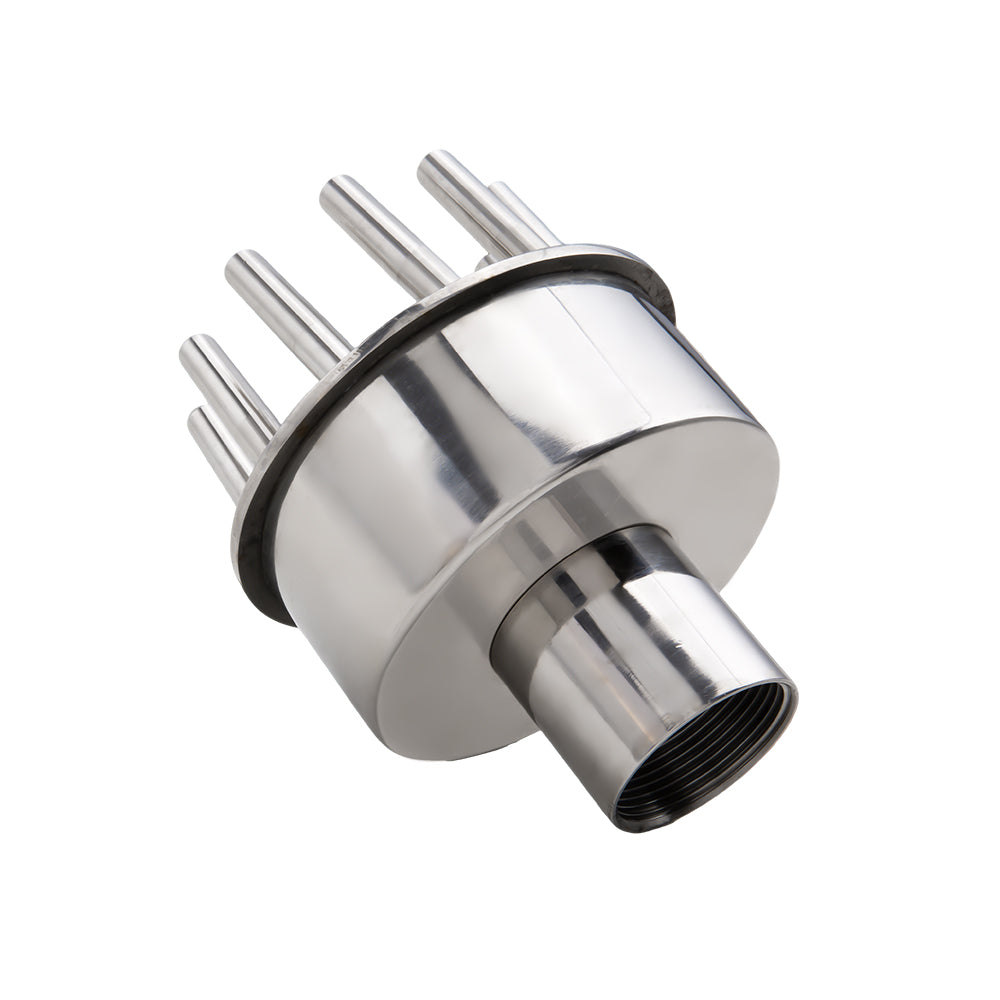 Metallic shower head on a white background &ndash; HuiQi Fountain