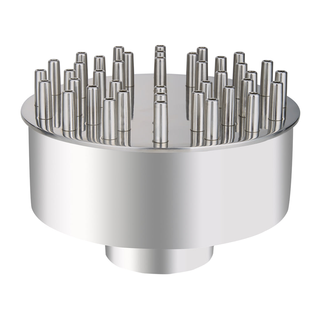 Metallic cylindrical component with multiple smaller cylindrical parts on a white background &ndash; HuiQi Fountain